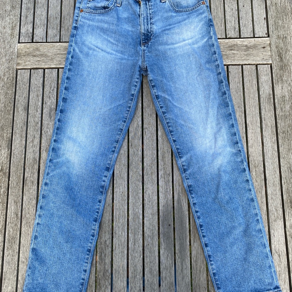 AG Adriano Goldschmied Light Blue Straight Leg Jeans
